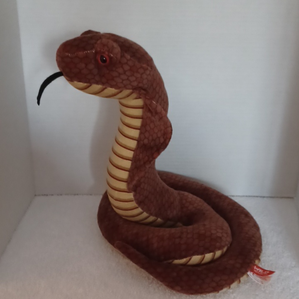 Cobra Snake Toy 14" High Coiled By WILD REPUBLIC